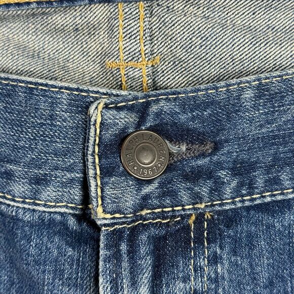 Polo Ralph Lauren Jeans Mens 36x34 Blue Hampton Straight Medium Wash Selvedge - Picture 4 of 16
